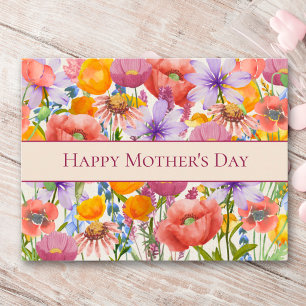 Mother’s Day for Mum Modern Vibrant Floral Holiday Postcard