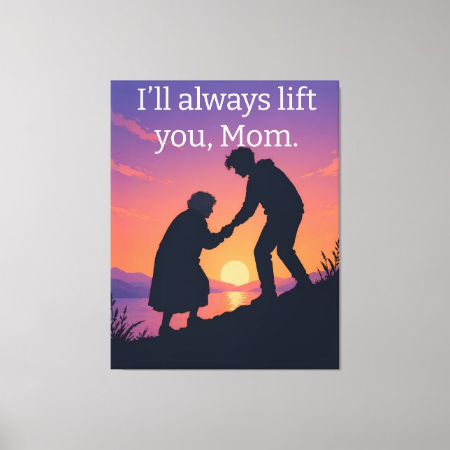 Mother’s Day Gift Mum Quote Canvas Wall Art (Front)
