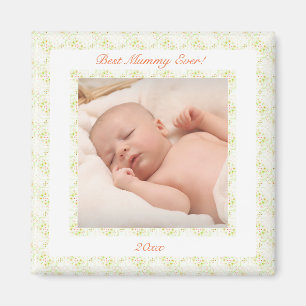 Mother’s Day Green Best Mummy Mum Ever Photo Gift Magnet