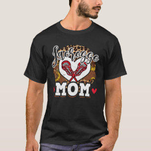 Mother s Day Lacrosse Mom Mama  Mom Life Leopard T-Shirt