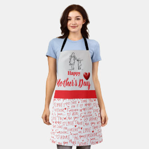 Mother’s Day Line Art Pillow – Mum & Child Love Apron