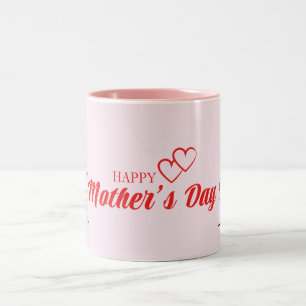 Mother’s Day Line Art Pillow – Mum & Child Love Two-Tone Coffee Mug