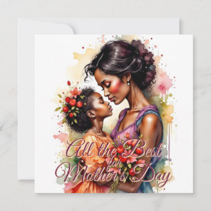 Mother’s Day Love Art in Watercolor Style