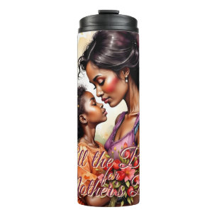 Mother’s Day Love Art in Watercolor Style Thermal Tumbler