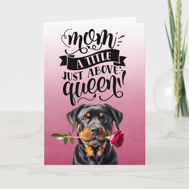 Mother’s day.. Mum, a title just above a queen Thank You Card (Front)