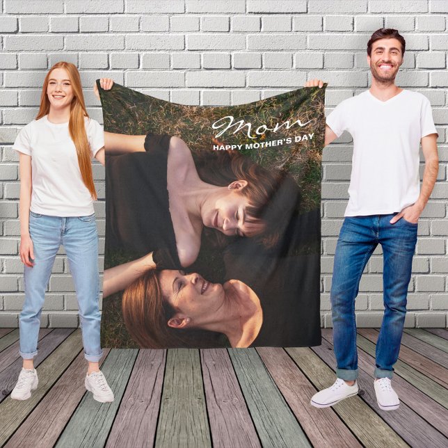 Mother’s Day My Best Friend Custom Photo Fleece Blanket (Creator Uploaded)