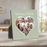Mother’s Day Photo Collage Heart Family Picture  Plaque<br><div class="desc">Celebrate Mum with a personalised photo plaque featuring a soft blush background,  a heart-shaped family photo collage,  and a sweet handwritten-style message. This sentimental keepsake makes a meaningful Mother’s Day gift for moms,  grandmas,  and mother figures who love custom family décor.</div>