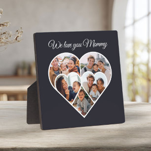 Mother’s Day Photo Collage Heart Family Picture  Plaque