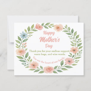 Mother’s Day Postcard Watercolor Floral Frame