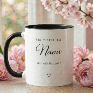 Mother’s Day Pregnancy Announcement Nana Mug