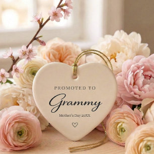 Mother’s Day Pregnancy Reveal Gift for Grammy Ceramic Tree Decoration