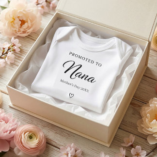 Mother’s Day Pregnancy Reveal Gift for Nana Baby Bodysuit