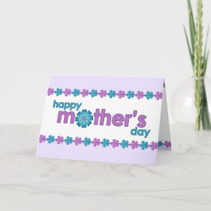 Mother’s Day Purple Spring Flowers Greeting Card