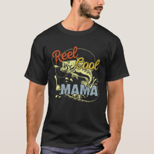 Mother s Day Retro Reel Cool Mama Fishing T-Shirt