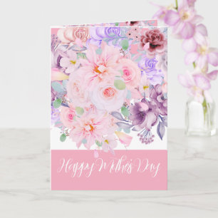 Mother’s Day Watercolor Vibrant Floral Bouquet Card