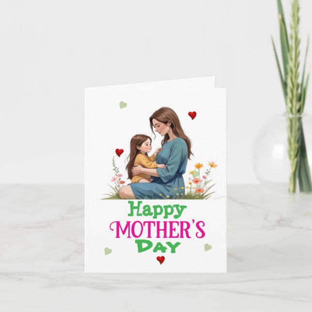 Mother’s Day with single mum  Card (Front)