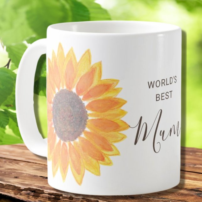 Mother’s Day Yellow Sunflower World’s Best Mom Coffee Mug (Creator Uploaded)