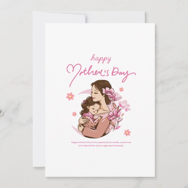 "Mother’s Embrace – Happy Mother’s Day Art" Holiday Card (Front)
