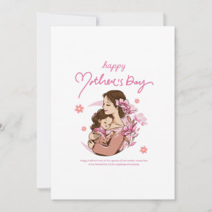 "Mother’s Embrace – Happy Mother’s Day Art" Holiday Card