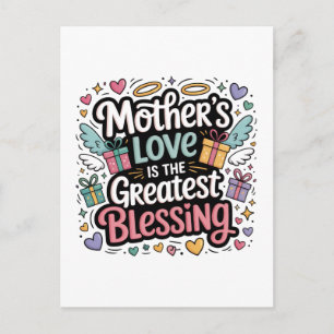 Mother’s Love Is The Greatest Blessing Holiday Postcard