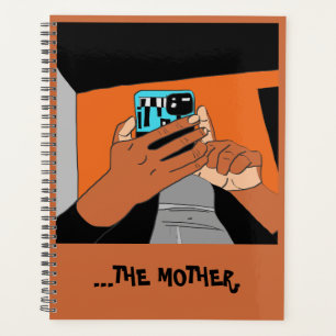 Mother’s Mobile Hands Cyan Orange Black Planner