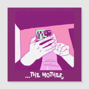 Mother’s Mobile Hands Magenta White Magnetic Card