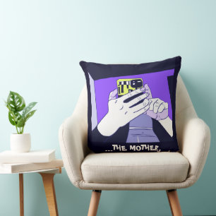 Mother’s Mobile Hands Violet Avocado  Cushion