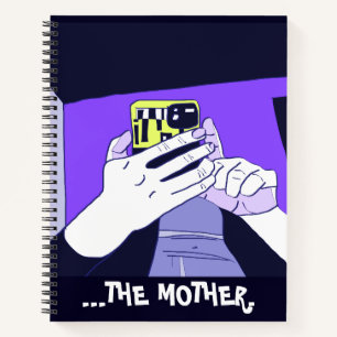 Mother’s Mobile Hands Violet Avocado White Notebook