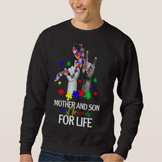 Mother Son Best Friends For Life Autism Support Mo Sweatshirt