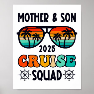 Mother Son Cruise 2025 Vacation Matching Family Tr Poster
