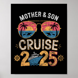 Mother Son Cruise 2025 Vacation Matching Family Tr Poster