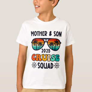 Mother Son Cruise 2025 Vacation Matching Family Tr T-Shirt