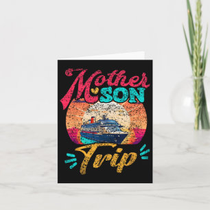 Mother Son Trip Matching Mum Mother's Day Sons Mot Card