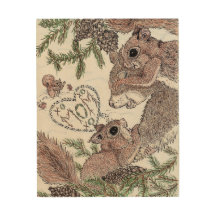 Mother Squirrel with Babies