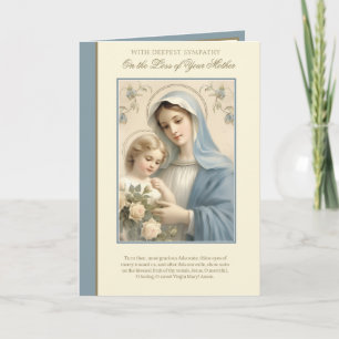 Mother Sympathy Condolence Virgin Mary Jesus Card