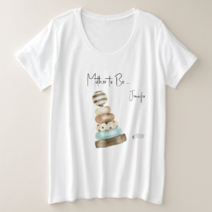 Mother-to-Be Boho Baby Shower Plus Size T-Shirt