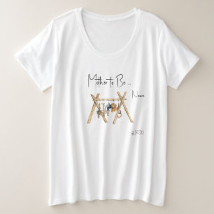 Mother-to-Be Boho Baby Shower Plus Size T-Shirt