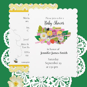 Mother-to-Bee Baby Shower Invitation