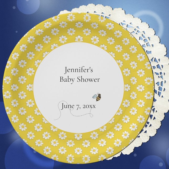 Mother-to-Bee Baby Shower  Paper Plate (Creator Uploaded)