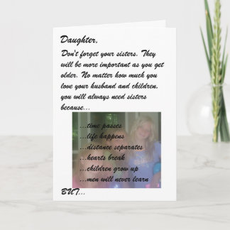 Mother to Daughter Thank You Card