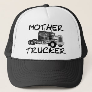 MOTHER TRUCKER - BLACK & WHITE TRUCKER HAT