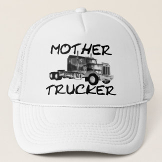 MOTHER TRUCKER - BLACK & WHITE TRUCKER HAT