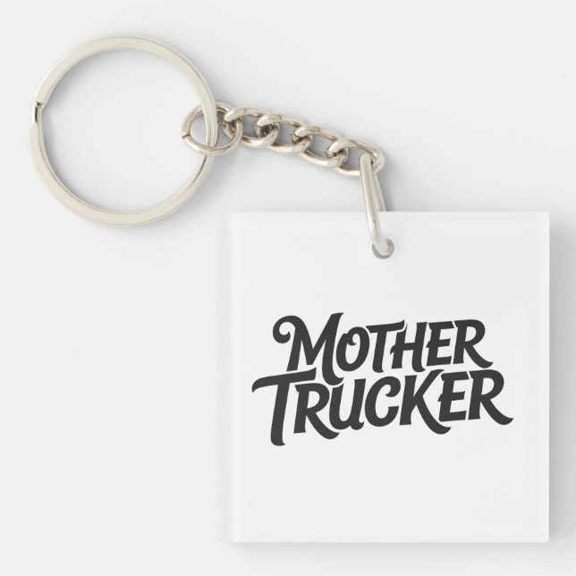 Mother Trucker Hat Key Ring (Front)