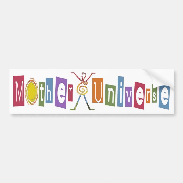 Mother Universe Rainbow Bumper Sticker (Front)