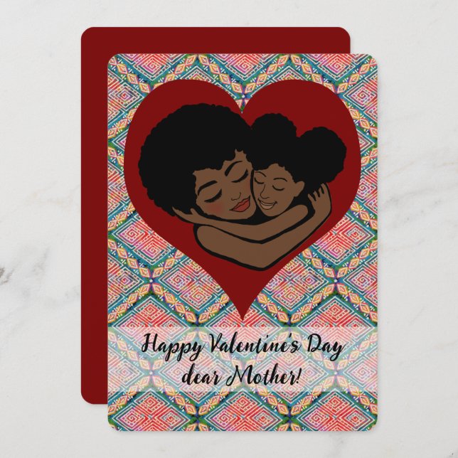 Mother Valentine's Day Ethnic Mud Cloth Style (Front/Back)