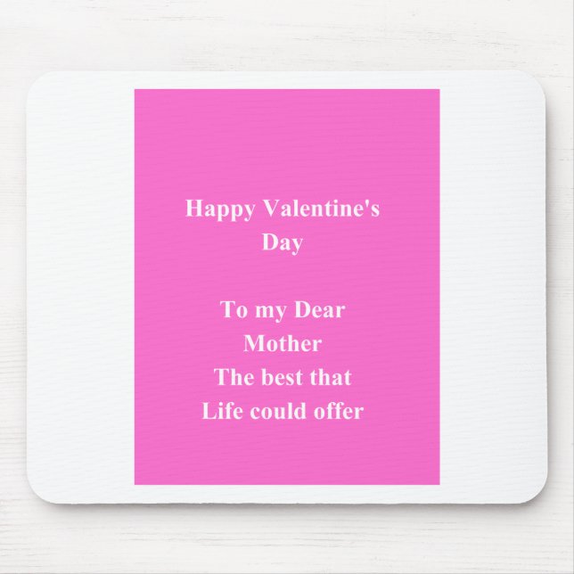 Mother Valentine's day Mouse Pad (Front)