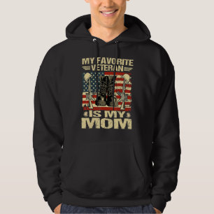 Mother Veterans Day My Favourite Veteran Is My Mum Hoodie