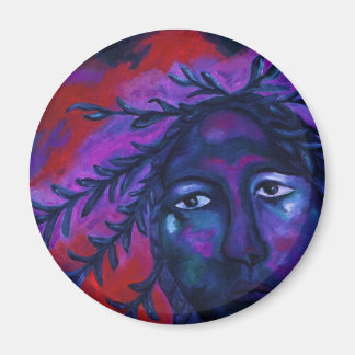 Mother Watching All – Crimson & Violet Compassion Magnet