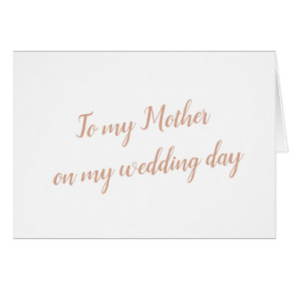 Mother Wedding Card