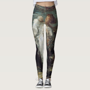 “Mother with Child” art leggings